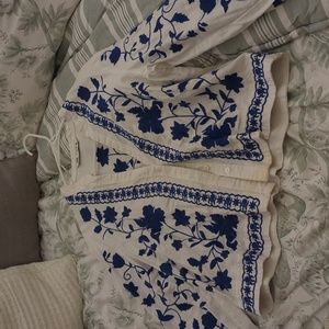 Zara Embroidered Button Down